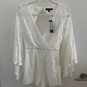 White lace romper (New With tags)